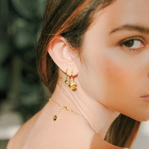 Fortune Cookie Earrings Gift Set - Gold